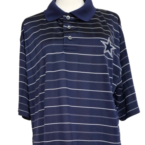 📣 Men's Dallas Cowboys 🌟 Striped Button Down Size Med - Picture 1 of 2
